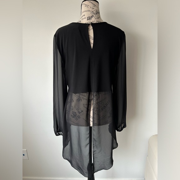 🚨Joseph Ribkoff Sheer Long Sleeve Blouse - size 8 - Picture 3 of 5